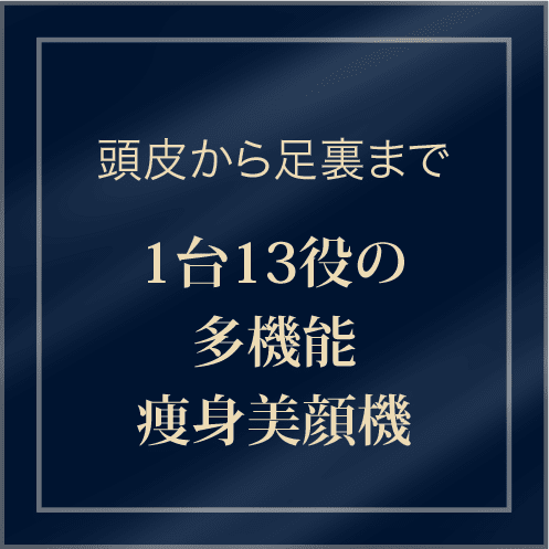 頭皮から足裏まで1台13役の多機能痩身美顔機